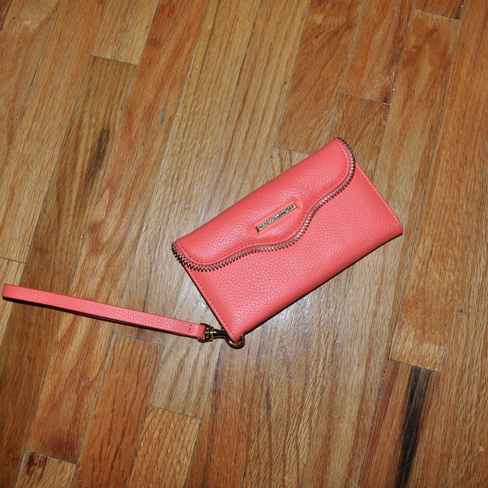 REBECCA MINKOFF Leather Case-Mate Wristlet - Picture 1 of 7